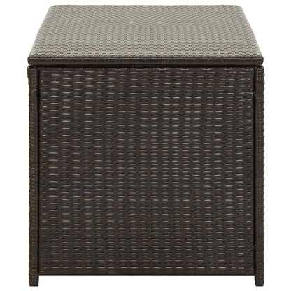  Brown Poly Rattan Garden Storage Box 100x50x50 cm