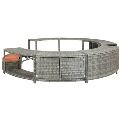  Hot Tub Surround Grey Poly Rattan