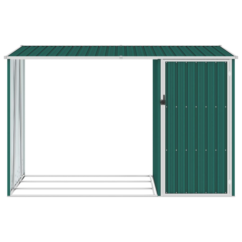 Garden Firewood Shed Green 245x98x159 cm