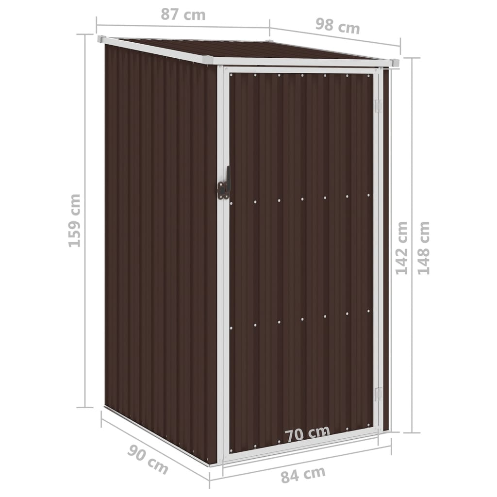 Garden Shed Brown 87x98x159 cm