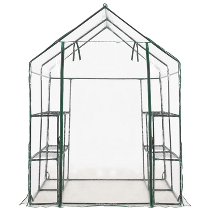 Greenhouse with 8 Shelves 143x143x195 cm