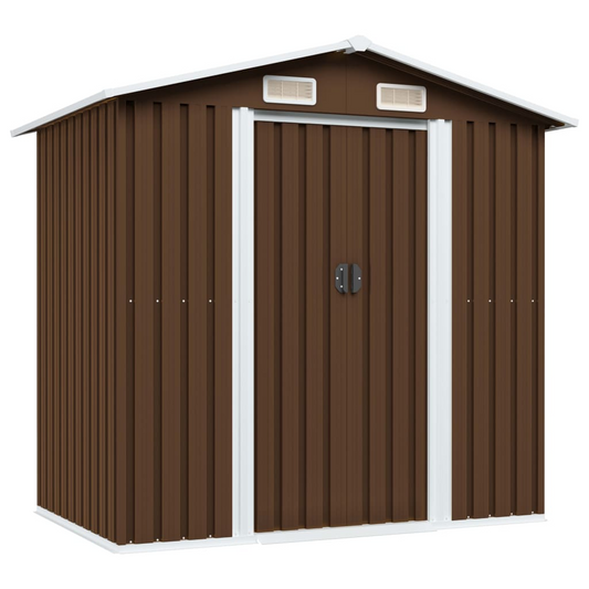 Garden Storage Shed Brown 204x132x186 cm