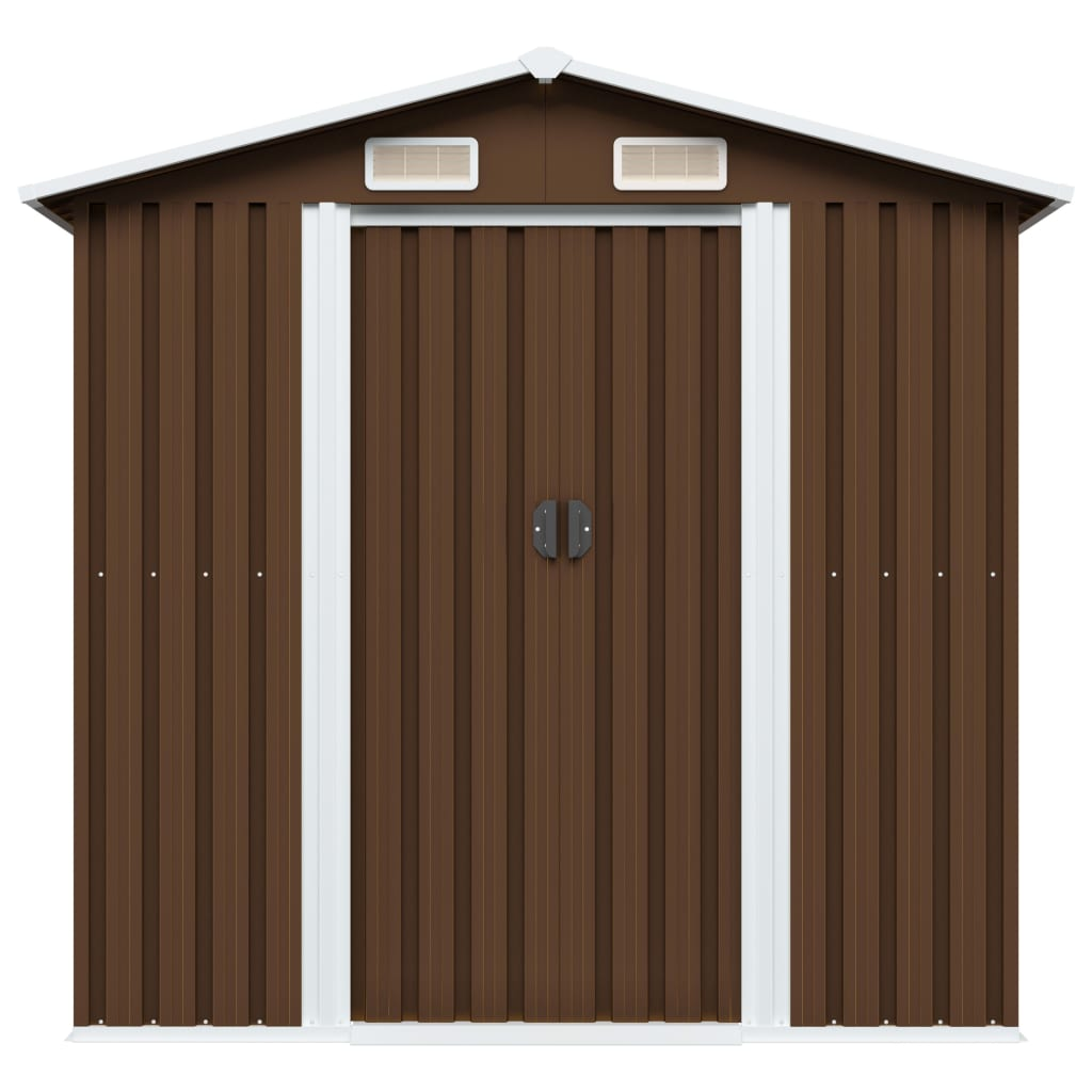 Garden Storage Shed Brown 204x132x186 cm