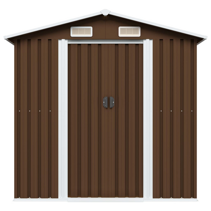 Garden Storage Shed Brown 204x132x186 cm