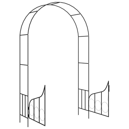 Black Garden Arch with Gate