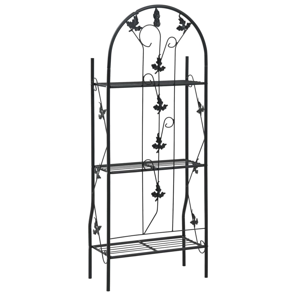 3-Layer Black Plant Rack