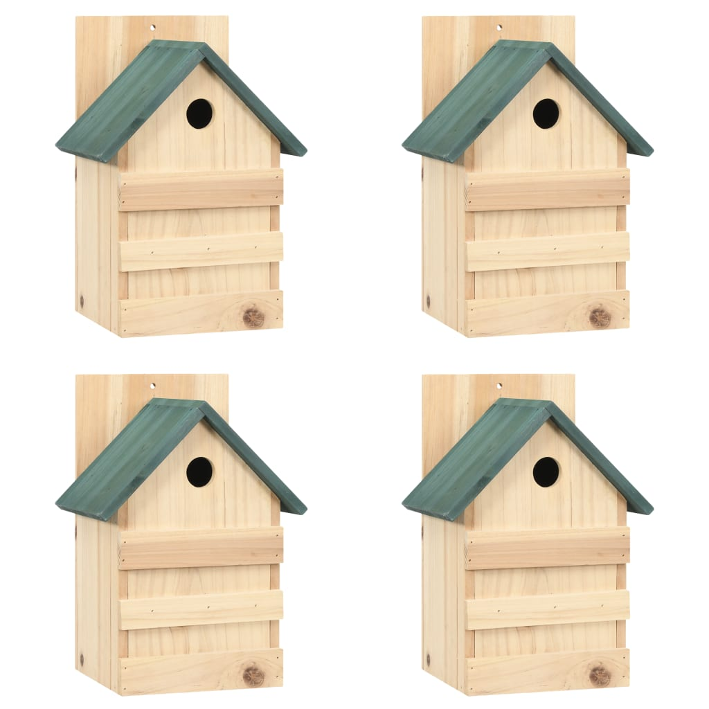 Bird Houses 4 pcs 23x19x33 cm Firwood