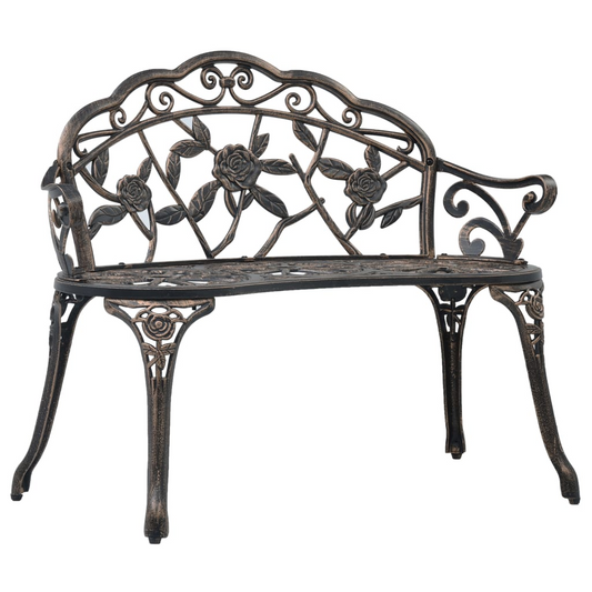 Bronze Cast Aluminium Bistro Bench 100cm 