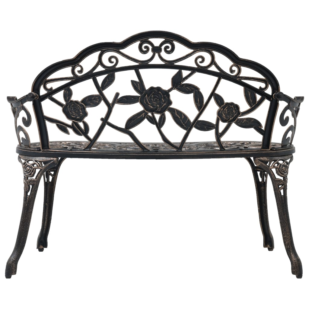 Bronze Cast Aluminium Bistro Bench 100cm 