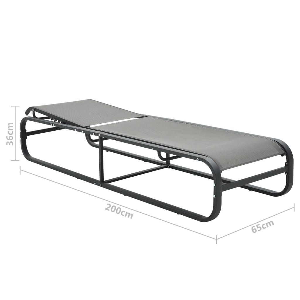 Aluminium & Textilene Sun Lounger