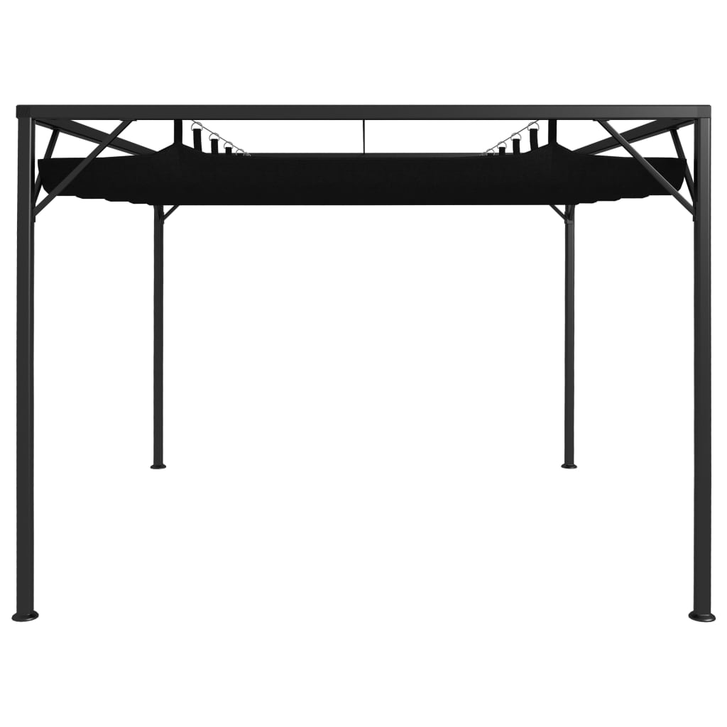 Anthracite Garden Gazebo with Retractable Roof