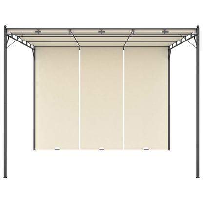 Cream Garden Gazebo with Side Curtain