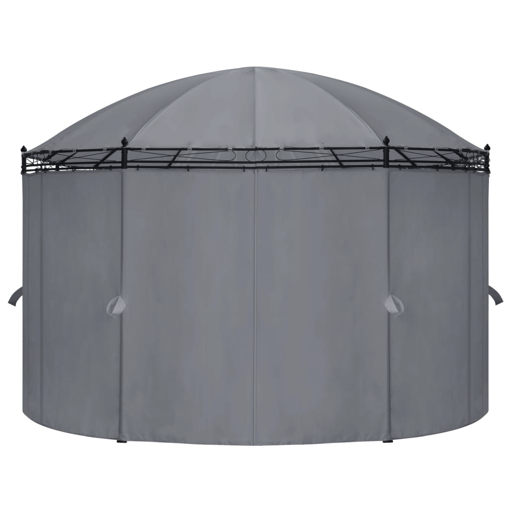 Anthracite Gazebo with Curtains