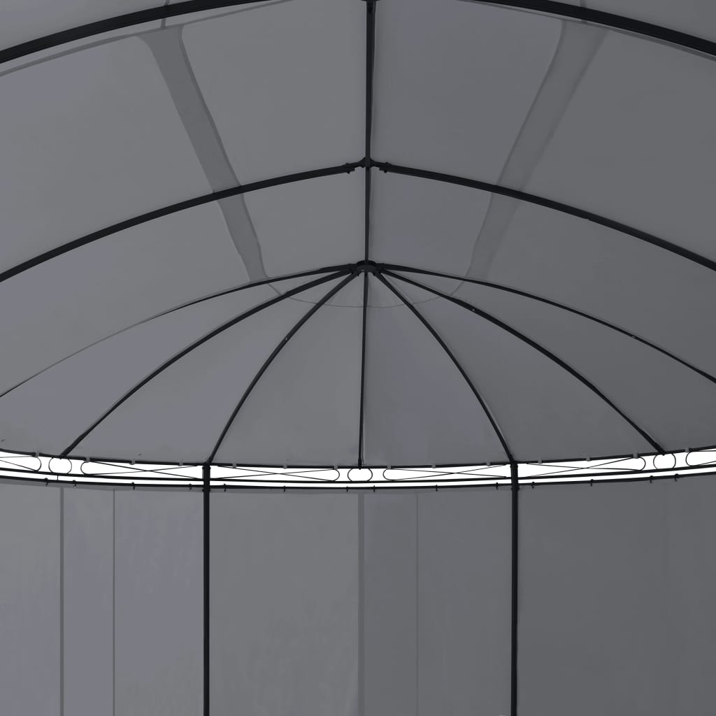 Anthracite Gazebo with Curtains