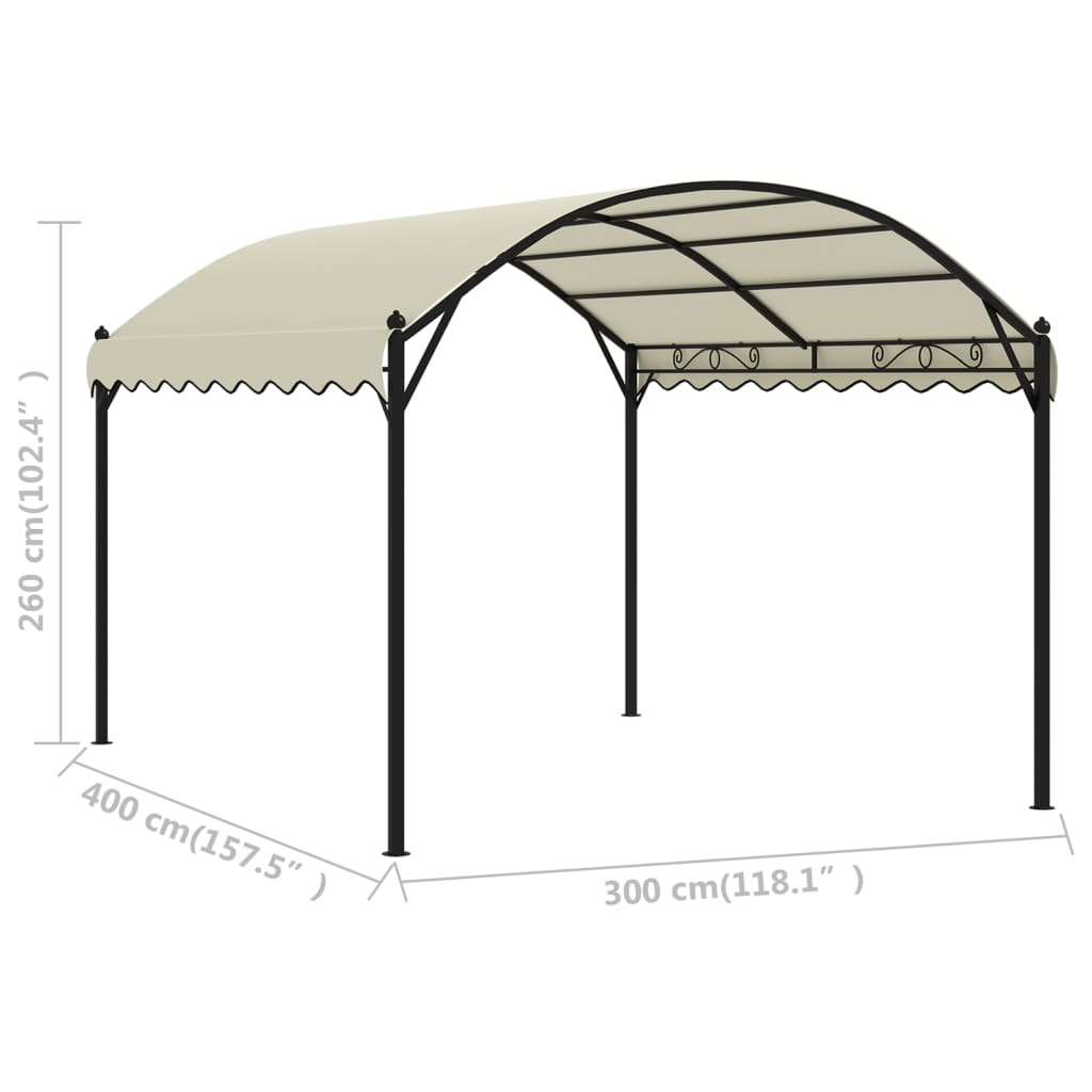 Cream Fabric Gazebo | Jscapes Home and Garden