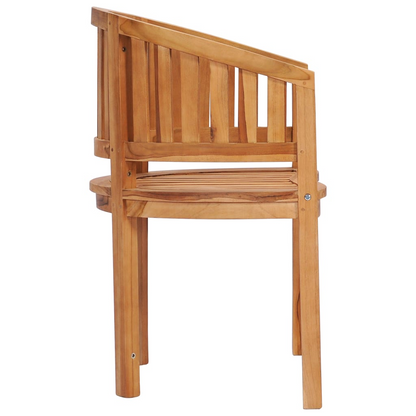  Solid Teak Wood Banana Chairs 2 pcs