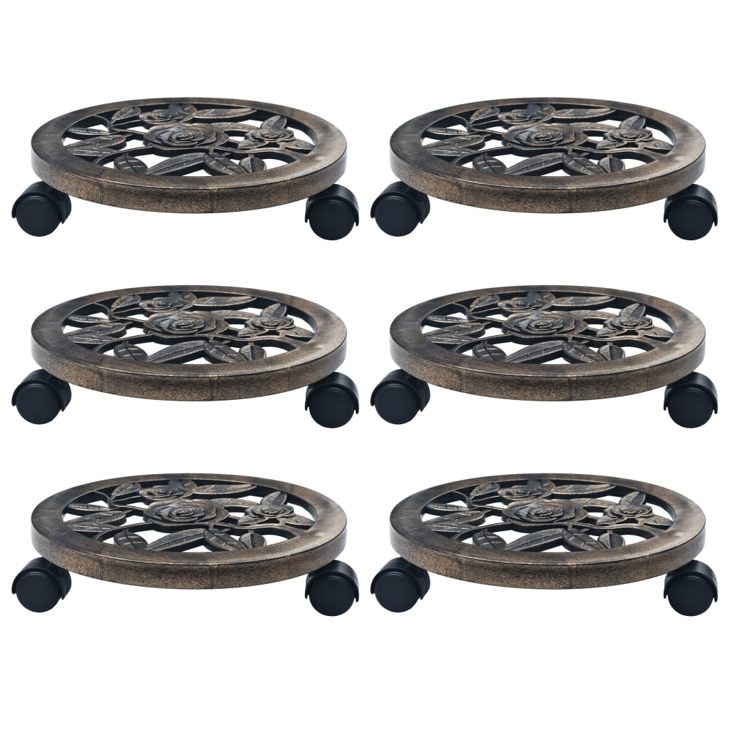 Set of 6 Plant Trolleys