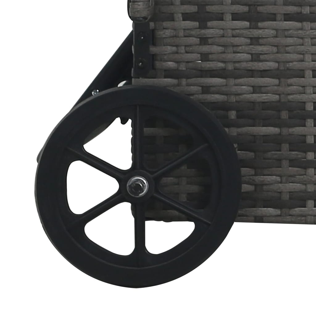 Grey Rattan Sun Lounger with Wheels | Jscapes Home and Garden