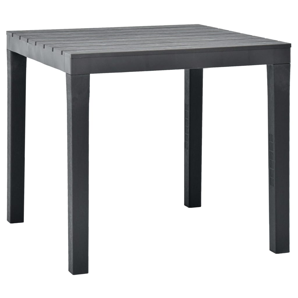 Anthracite Plastic Garden Table  78x78x72 cm 