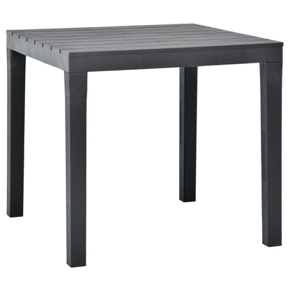 Anthracite Plastic Garden Table  78x78x72 cm 