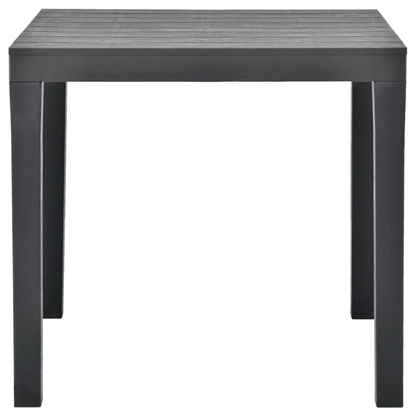 Anthracite Plastic Garden Table  78x78x72 cm 