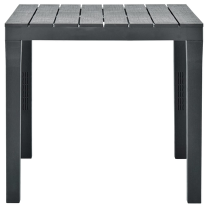 Anthracite Plastic Garden Table  78x78x72 cm 