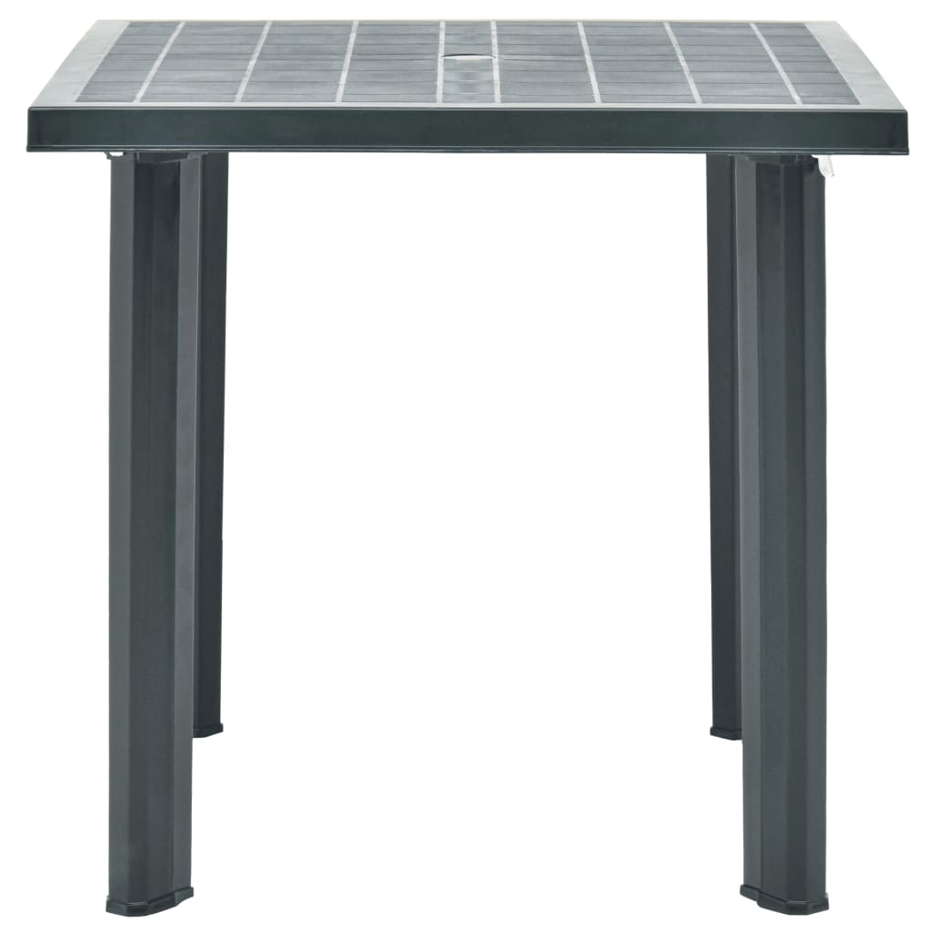   Green Plastic Garden Table 80x75x72 cm