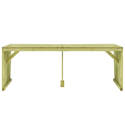 Impregnated Pinewood Garden Table 220x101.5x80 cm