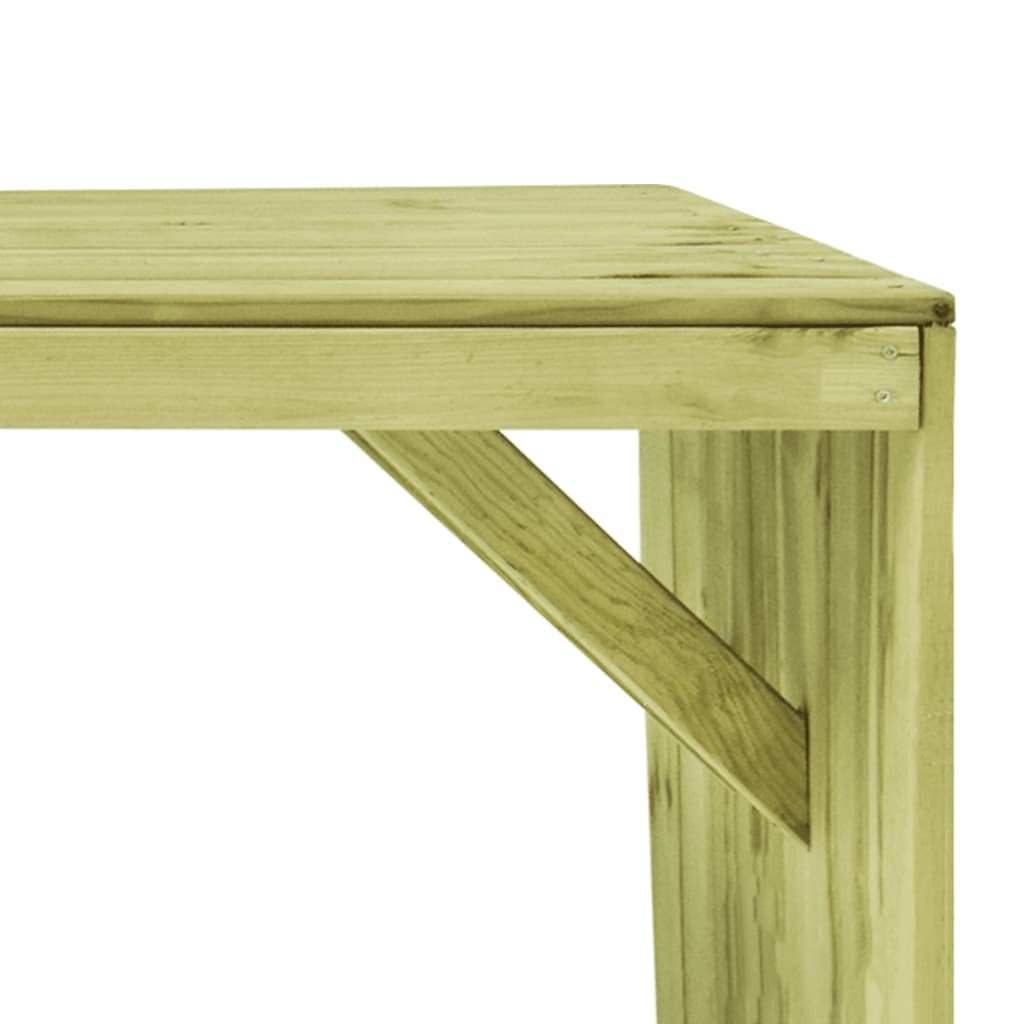 Impregnated Pinewood Garden Table 220x101.5x80 cm