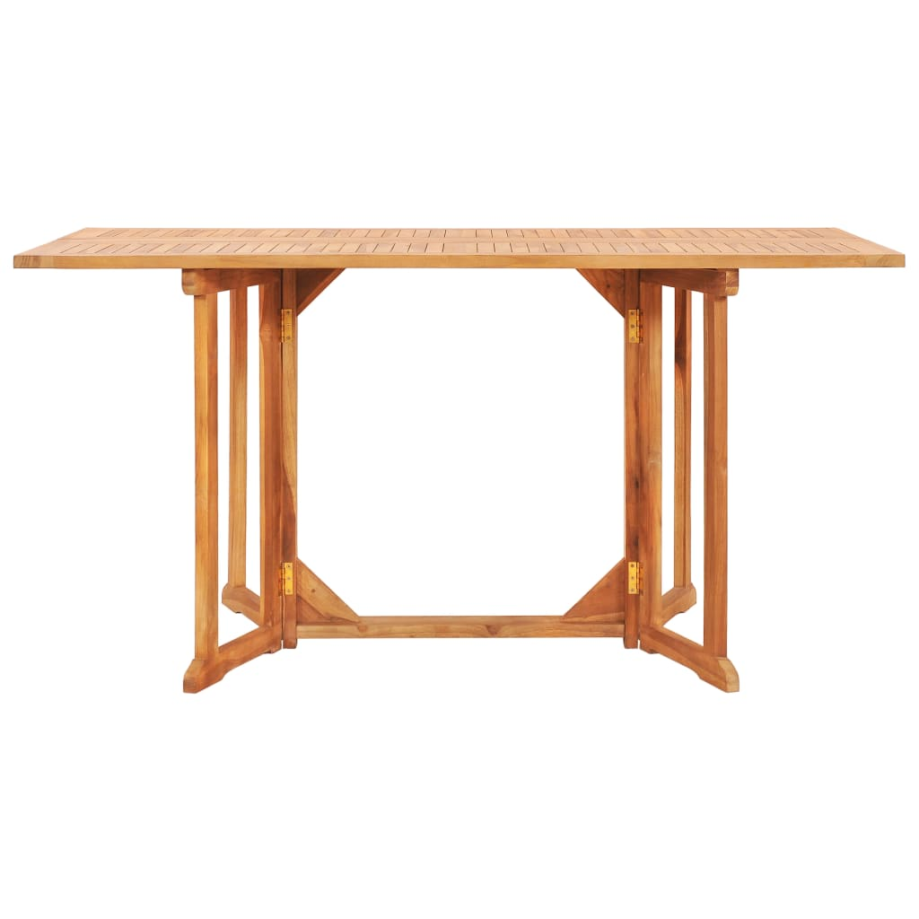 7 Piece Solid Teak Wood Folding Outdoor Dining Set