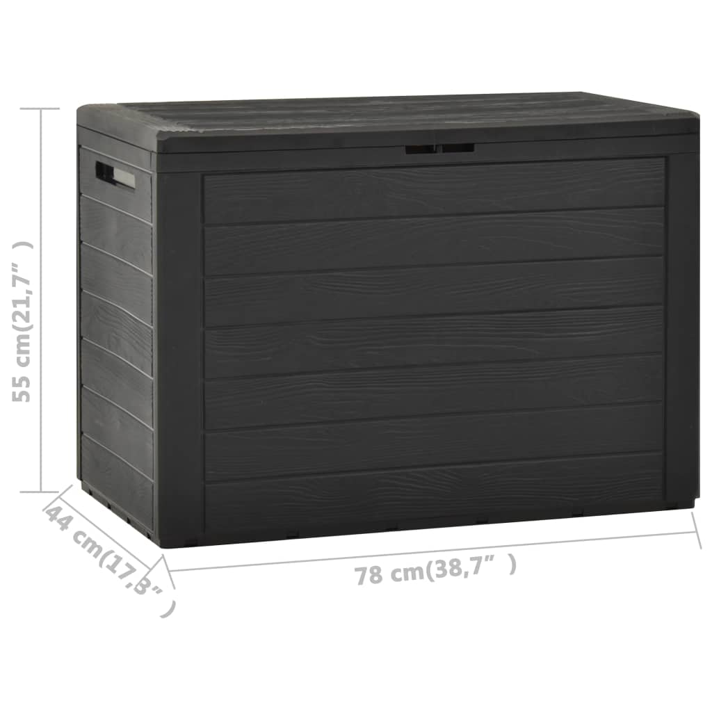  Anthracite Garden Storage Box 78x44x55 cm