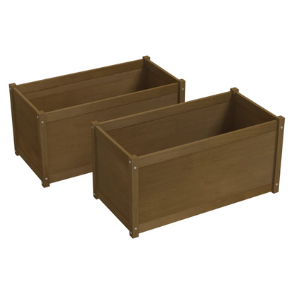 Set of 2 Honey Brown Garden Planters | Jscapes Home and Garden