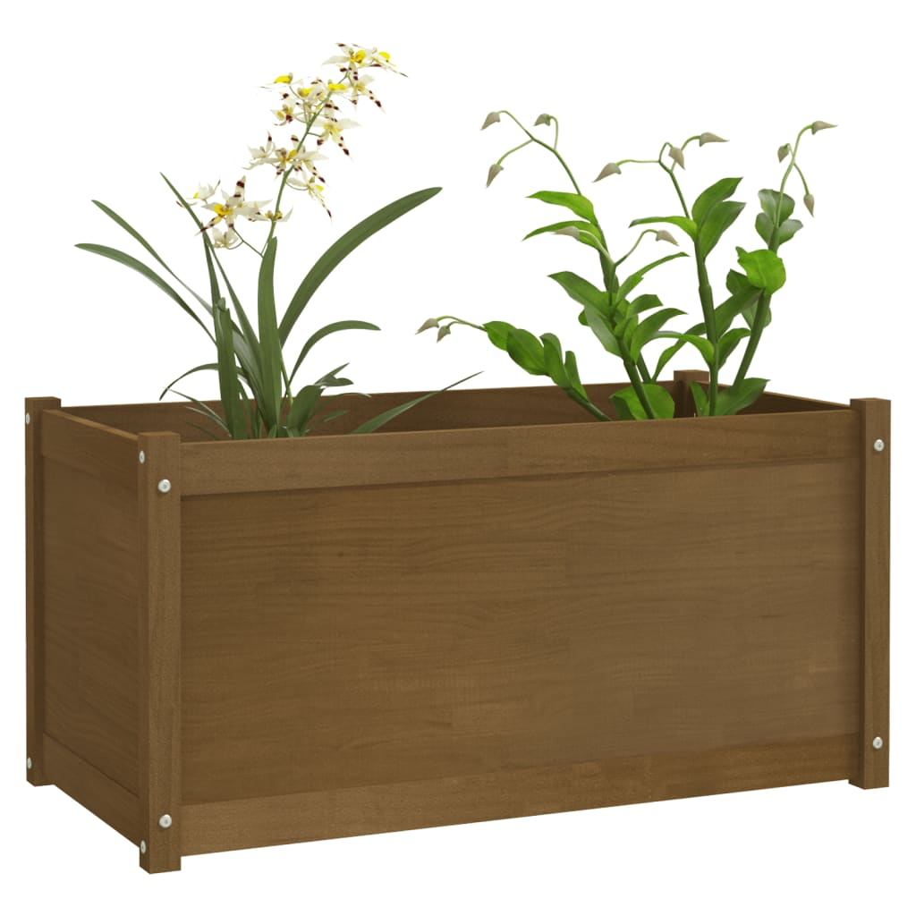 Set of 2 Honey Brown Garden Planters | Jscapes Home and Garden