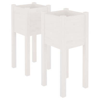 Set of 2 White Garden Planters | Jscapes Home and Garden