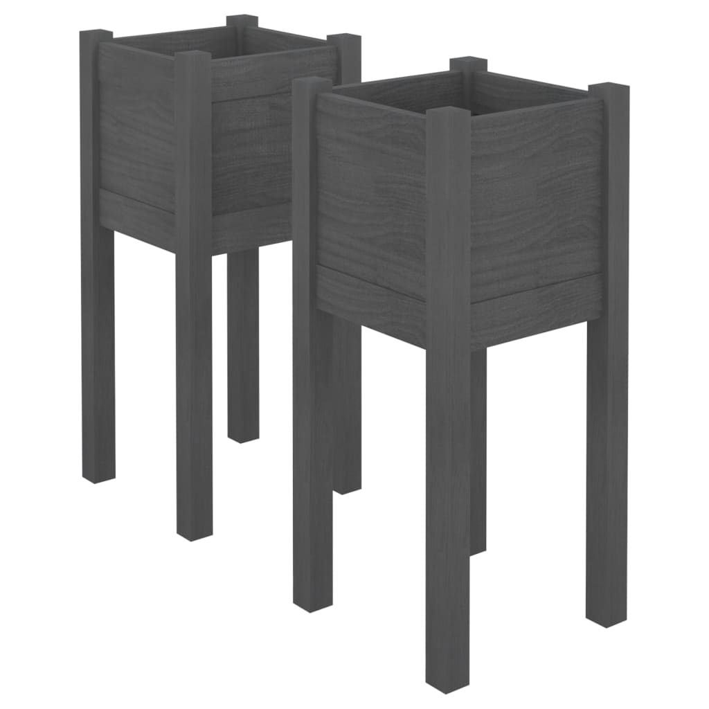 Set of 2 Grey Garden Planters | Jscapes Home and Garden