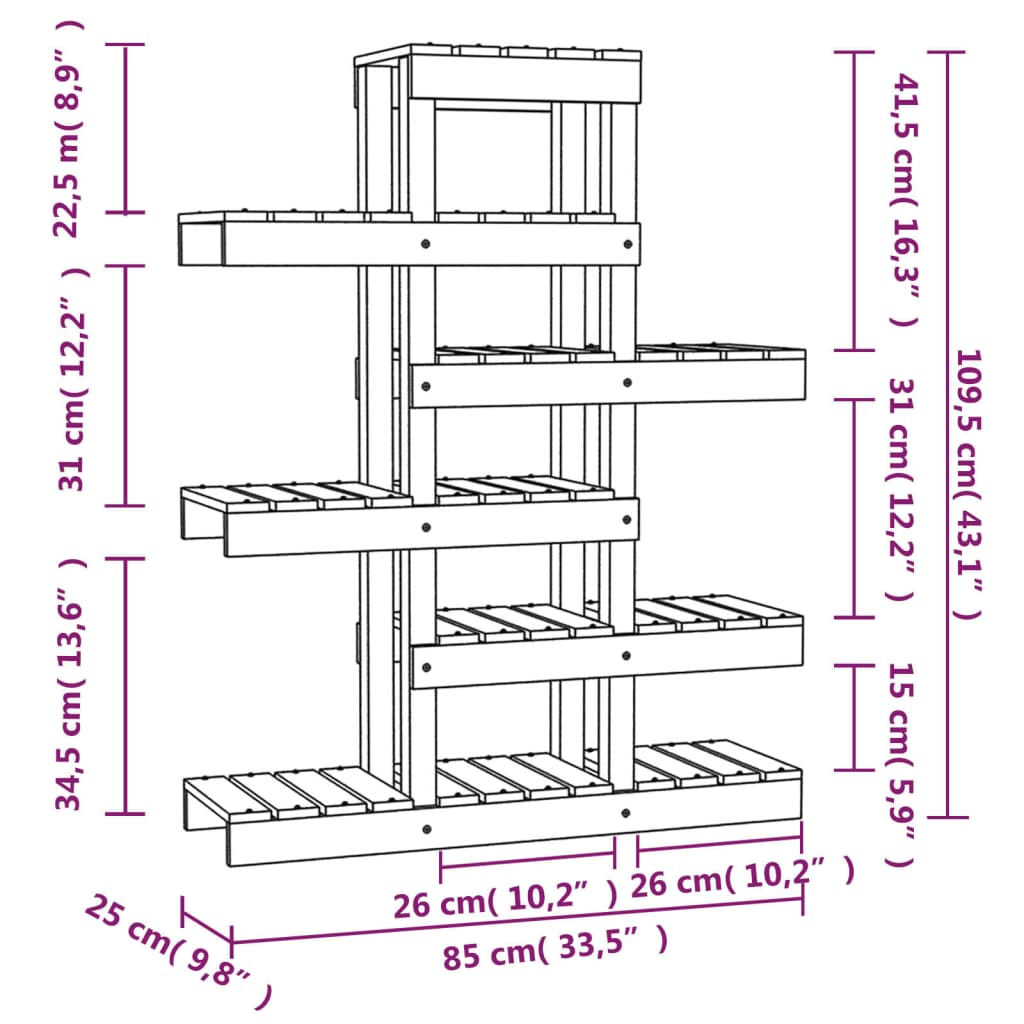 Solid Pine Wood Plant Stand