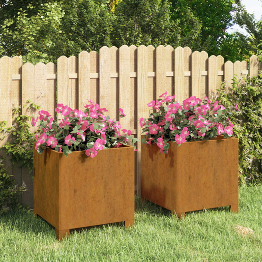 Set of 2 Steel Planters with Legs | Jscapes Home and Garden