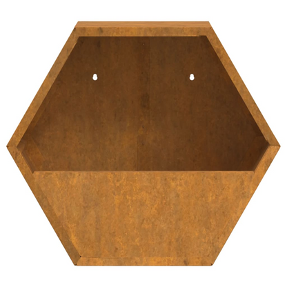 Set of 2 Corten Steel Wall Planters | Jscapes Home and Garden