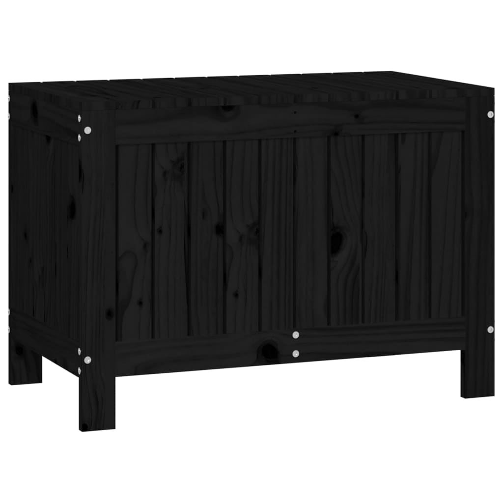 Black Garden Storage Box 76x42.5x54 cm 