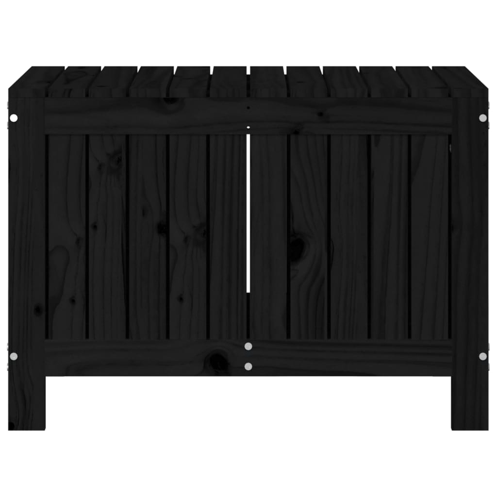 Black Garden Storage Box 76x42.5x54 cm 