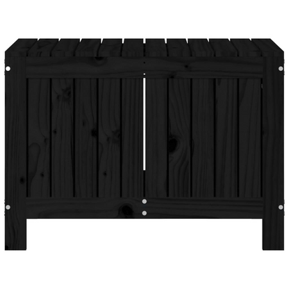 Black Garden Storage Box 76x42.5x54 cm 