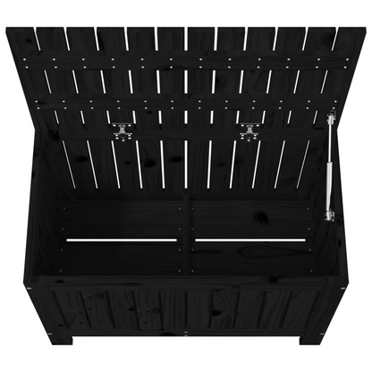 Black Garden Storage Box 76x42.5x54 cm 