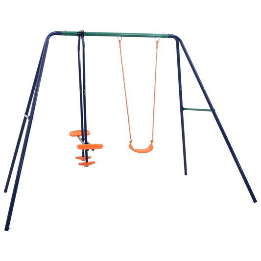 Steel Swing Set with 3 Seats | Jscapes Home and Garden