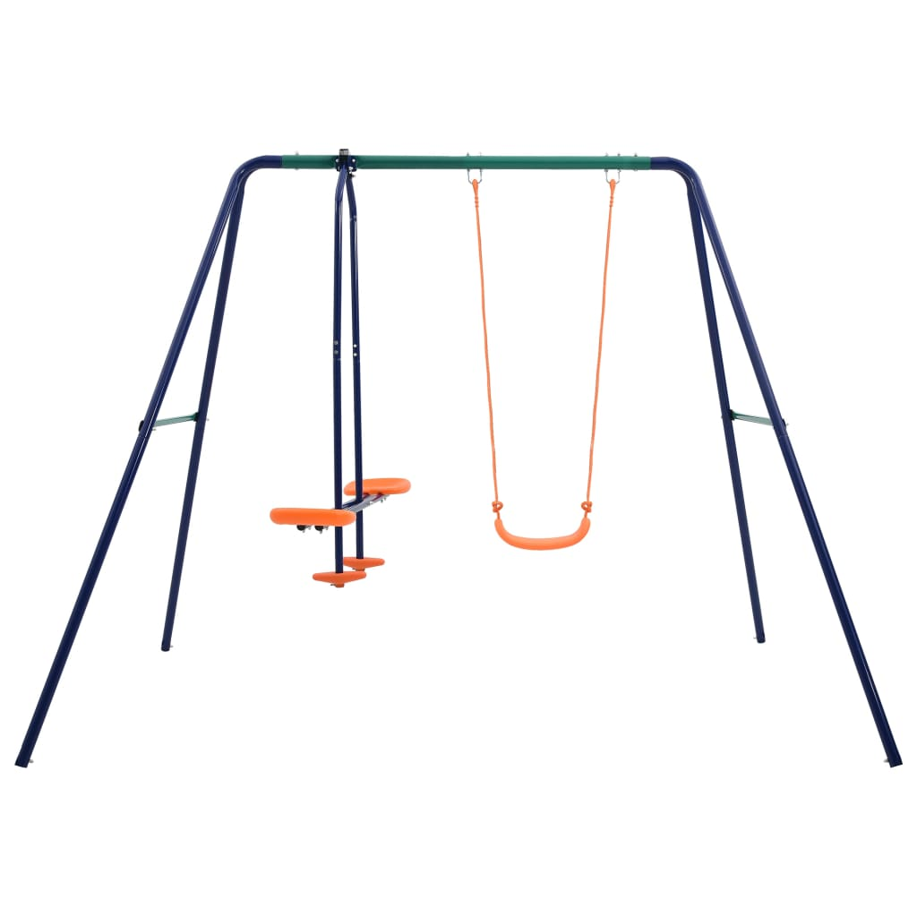 Steel Swing Set with 3 Seats | Jscapes Home and Garden