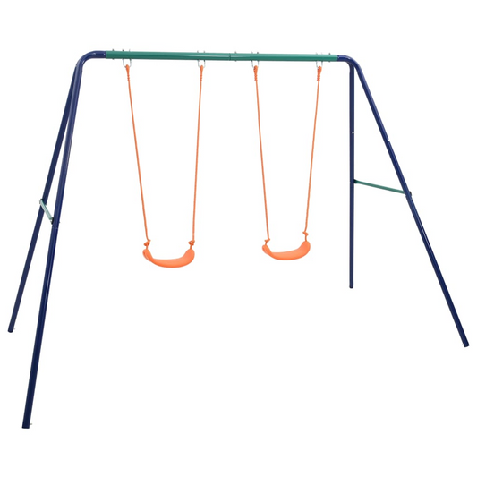 Steel Swing Set with 2 Seats | Jscapes Home and Garden