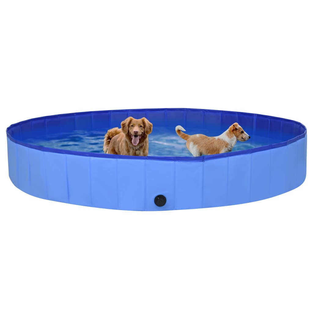 Foldable Dog Swimming Pool Blue 300x40 cm