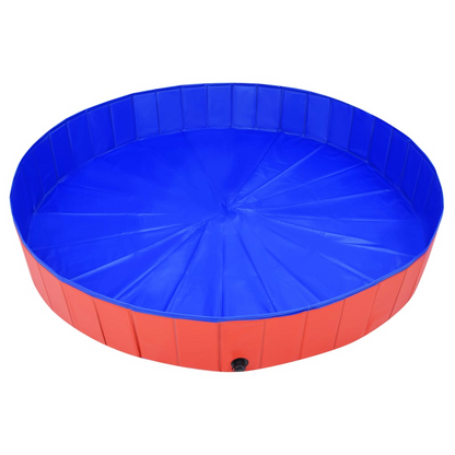 Foldable Dog Swimming Pool Red 200x30 cm