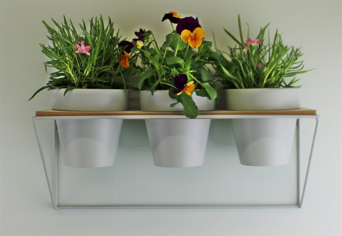 Triple Plant Pot Shelf- Green