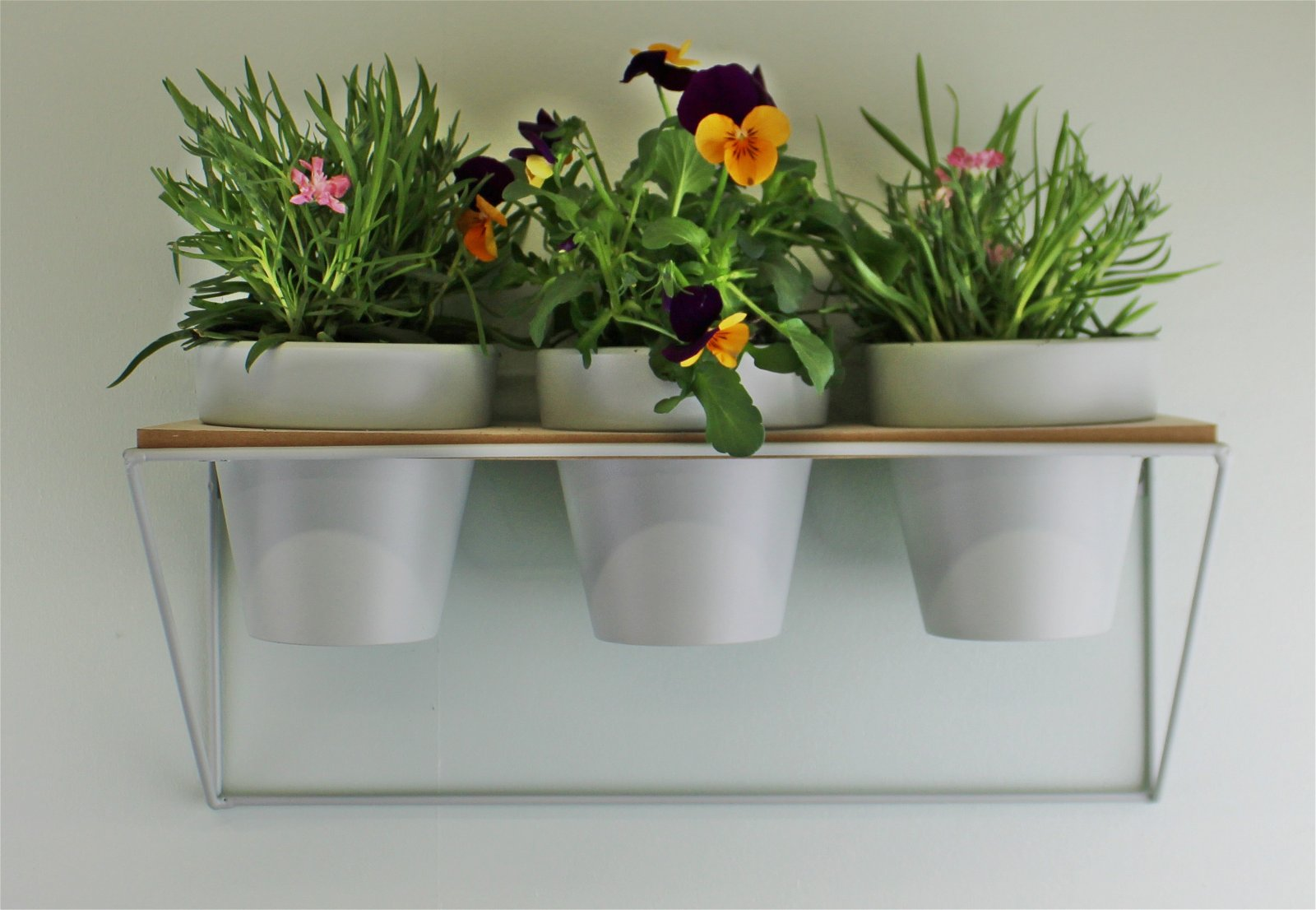 Triple Plant Pot Shelf- Green