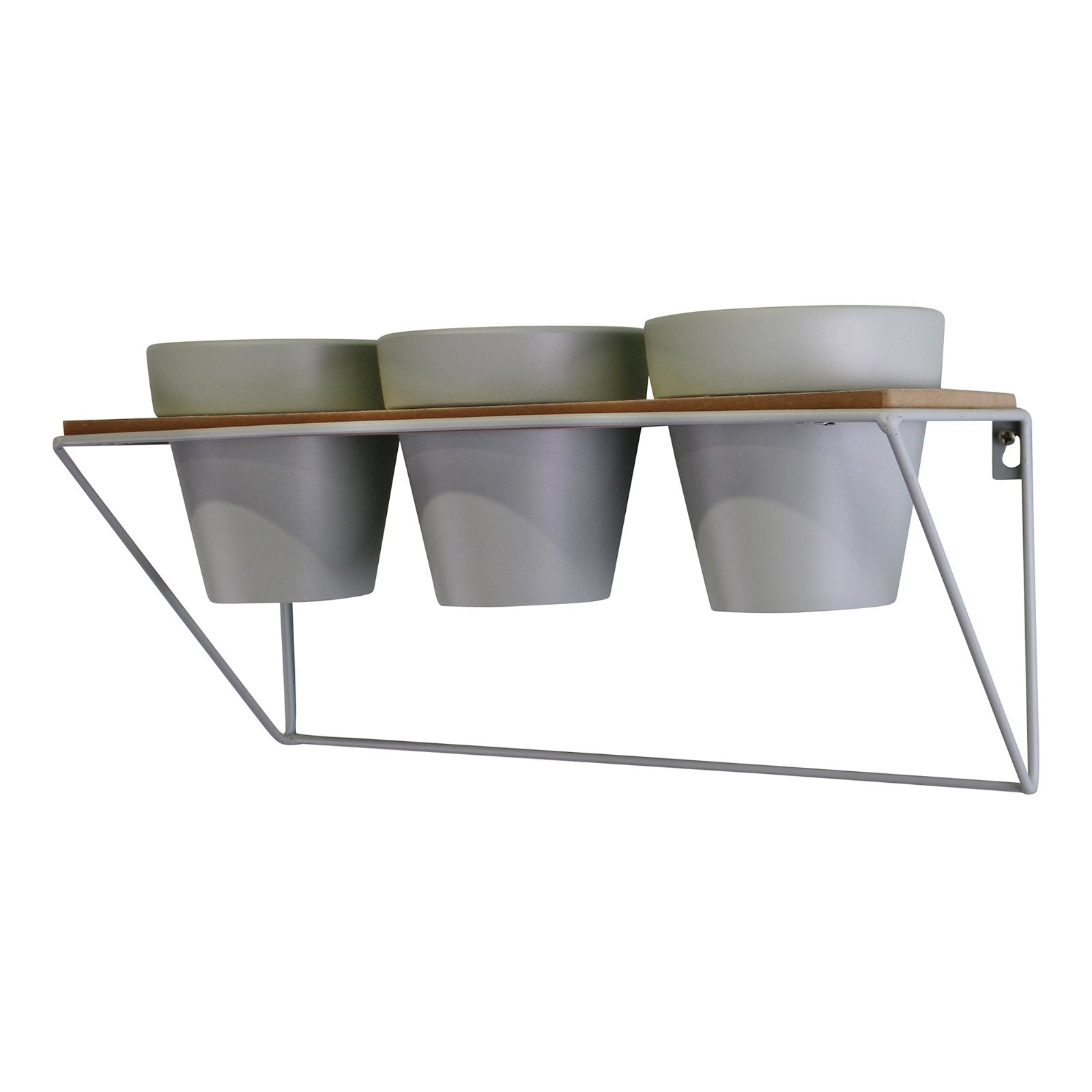 Triple Plant Pot Shelf- Green